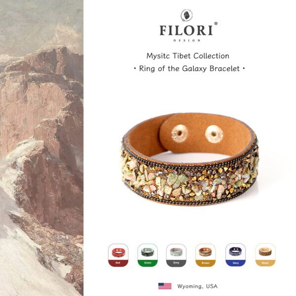 Ring of the Galaxy Leather Bracelet