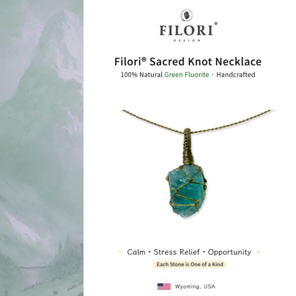 Sacred Knot Pendant Necklaces · Natural Fluorite