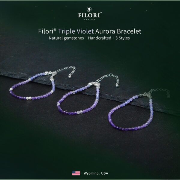 Aurora bracelet- Triple violet