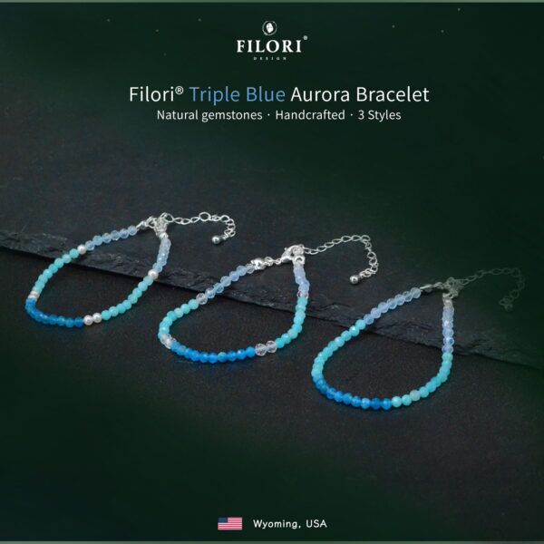 Aurora bracelet- Triple blue