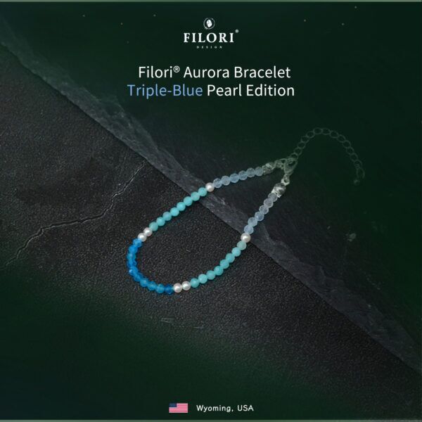 Aurora bracelet- Triple blue Pearl Edtion