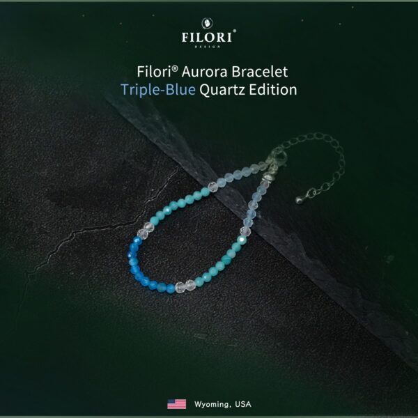Aurora bracelet- Triple blue Quartz Edtion