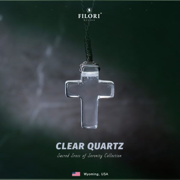 Sacred Cross of Serenity Necklace · Natural Clear Quartz