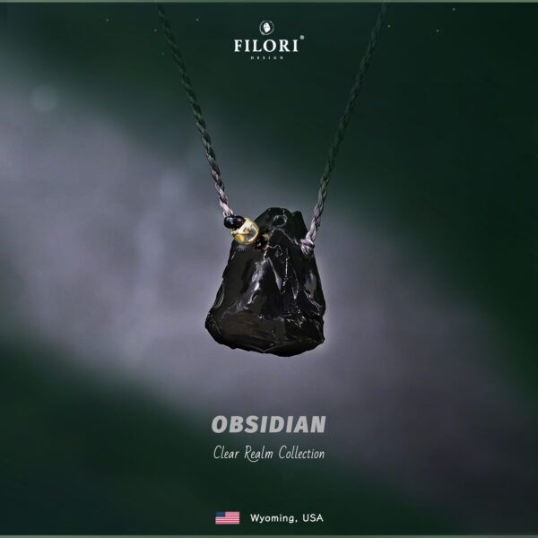 Clear Realm Necklace · Natural Obsidian