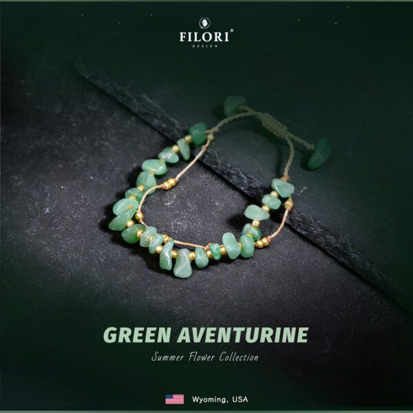 Summer Flowers Bracelets · Natural Green Aventurine