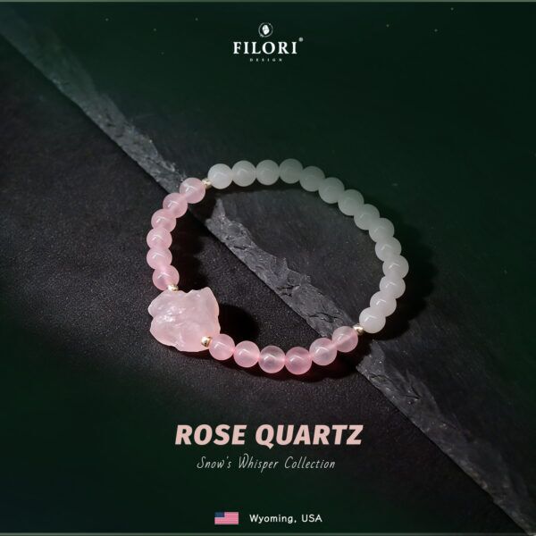 Snow’s Whisper Bracelets – Rose Quartz