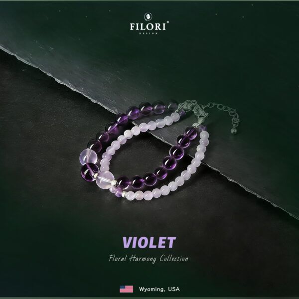 Floral Harmony Bracelet – Amethyst