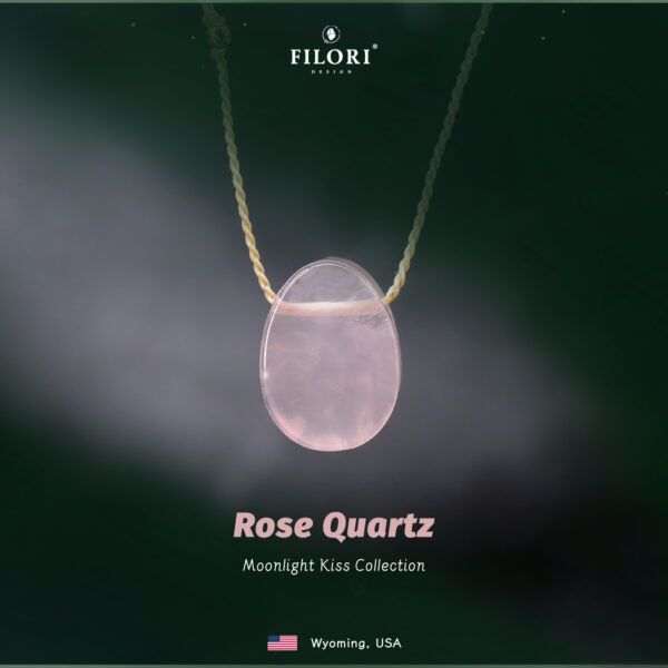 Moonlight Kiss Necklace – Natural Rose Quartz